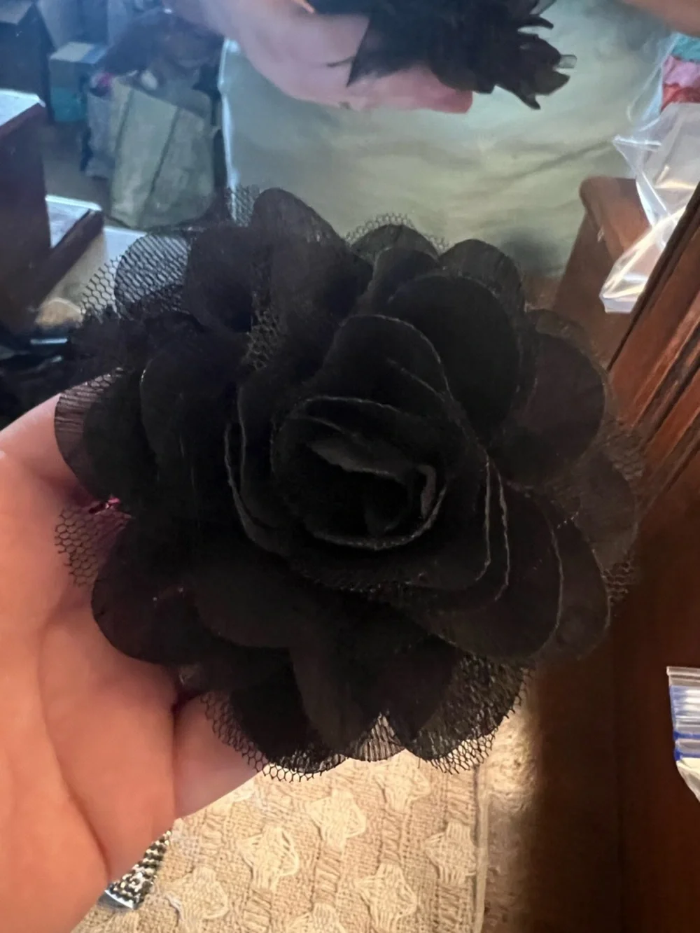HAIR ACCESSORIES Bag of 2 Bows, 2 Flowers and 1 Halloween Fascinator 5‎ Pieces